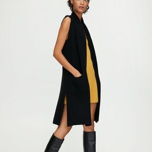 Aritzia Wilfred Olivie long sleeveless Cardigan